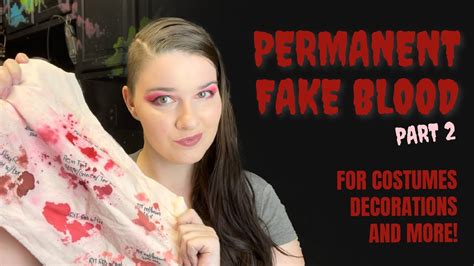 how to make fake blood with paint for clothes|how to make blood on a shirt.